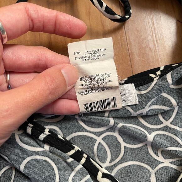 Vintage Y2K Speechless Black & White Geometric Print Blouse Fairy Grunge Size M - Picture 8 of 8